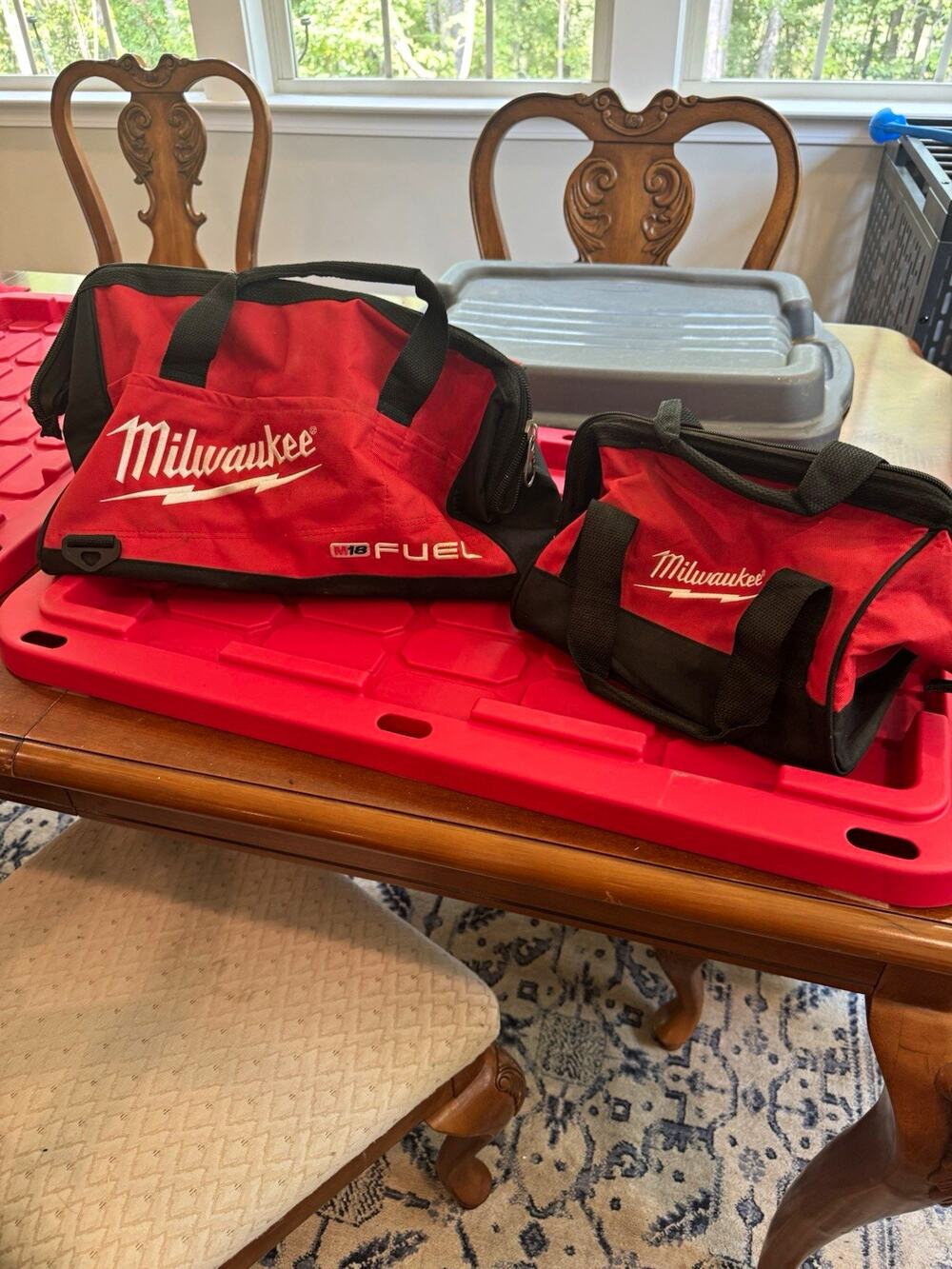 Milwaukee M18 FUEL Tool Bag Set 2pc Zipper Closure With Handle Two Bags Only
